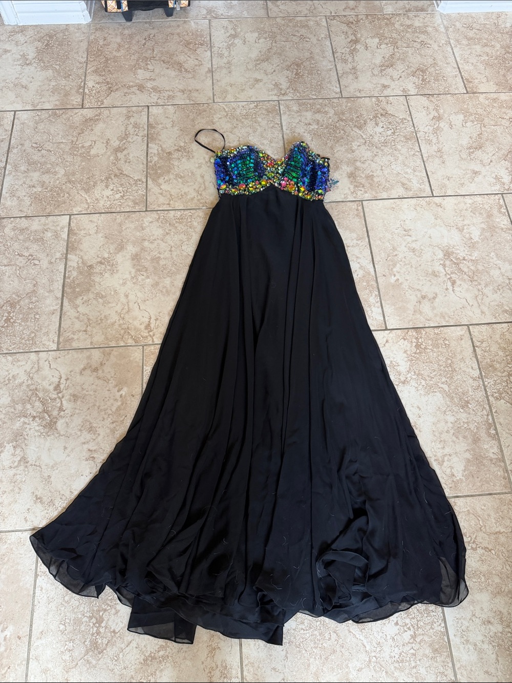 Night Moves size 10 sequin and beaded formal dress